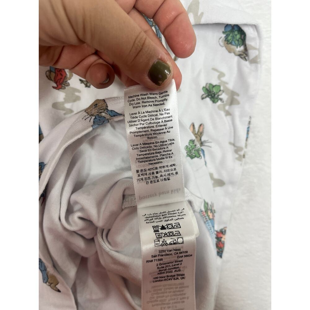 Pottery Barn Kids Peter Rabbit Adult S Pajama Top 100% Organic Cotton Lounge - Picture 6 of 7